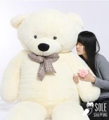 Sevimli Papyonlu Büyük Peluş Ayıcık, 130 cm- % 100 Yerli - 8