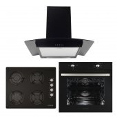 ALVEUS AKDENİZ 604 SİYAH 3LÜ ANKASTRE SET(İBER-GLS-640-MFA604) - 1