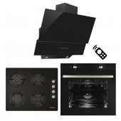 Alveus Chıef 604 Siyah 3Lü Ankastre Set(Mod3000-Gls640-Mfa604 - 1