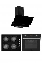 Alveus Baker Siyah 3Lü Ankastre Set(F17-Gls640-Mfa627) - 1