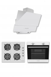 Alveus Chıef 604 Beyaz 3Lü Ankastre Set(Mod300-Gls640-Mfa604 - 1