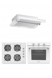 ALVEUS CLOUD 614 BEYAZ 3LÜ ANKASTRE SET(F4 ECR - GLS 640 - MFA614) - 1