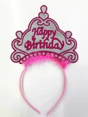 Happy Birthday Yazılı Neon Renk Taç 12 Adet - 5