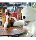 Sevimli Papyonlu Büyük Peluş Ayıcık, 130 cm- % 100 Yerli - 7