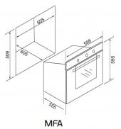 Alveus Mfa 604 Siyah Statik Ankastre Fırın - 3