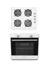 Alveus Akasya 2Li Beyaz Ankastre Set (Gls640-Mfa604) - 1