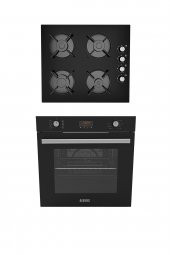 ALVEUS KRİSTAL 2Lİ SİYAH ANKASTRE SET(GLS640-MFA627) - 1