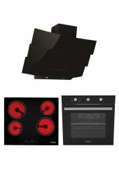 Alveus Alpha 614 Siyah 3Lü Ankastre Set (Vitro 641-Mod W-Mfa614) - 1
