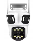 Ozmik CMR60 WiFi IP Kamera 6K 12MP Dış Mekan Üç Lensli Üç Ekran, PTZ Güvenlik Kamerası - 1
