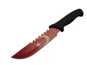 Ayyıldız MF033 RD Kırmızı Av Bıçağı 31cm - Testere Detaylı Bıçak, Oluklu, Kılıflı, Plastik Sap - 1