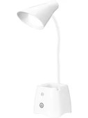 S-link SL-M9001 3AA Pil ve Usb Destekli Beyaz Masa Üstü 15 SMD Ledli Okuma Lambası - 1