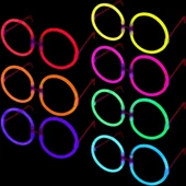 NessiWorld GlowStickPartiGözlüğüGlowPartisiYuvarlakŞekilliFosforluGözlük6Adet - 2