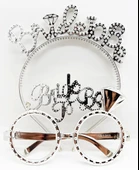 Nessiworld  BrideToBeYazılıTaçveBrideToBeYazılıGözlükSetiGümüşRenk - 1