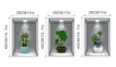 3D Çiçek Vazo Duvar Sticker 3 lü Set GRİ Fon - 4
