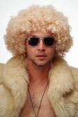 Nessiworld Altın Renk Kıvırcık Afro Bonus Peruk Saç Parti Peruğu Platin Gold - 3