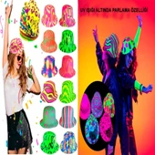 Nessiworld Farklı Desenlerde Plastik Neon UV Işık Parti Şapkası 1 Adet - 2