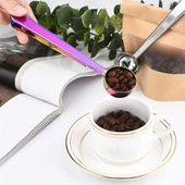 Mandallı Kahve Ölçü Kaşığı Renkli Çok Fonksiyonlu Paslanmaz Çelik Kaşık (4172) - 2