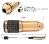 WellSound BM-800USB Profesyonel Masa Mikrofonu - 2