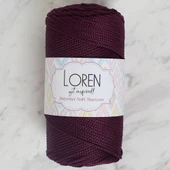 Loren Polyester Soft Macrame Patlıcan Moru El Örgü İpi - LM038 - 34443 thumbnail 1