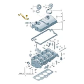 VW Caravelle T5 2004-2010 1.9 Dizel Üst Kapak Hava Borusu 038103493AS - 2