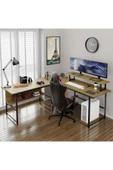 METMOBSAN L Tipi Bilgisayar Ve Çalışma Masası (180X180CM YÜKSEKLİK 75 CM) thumbnail 1