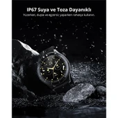 Aukey SW-2P-GY Akıllı Saat 3.7cm LCD Bluetooth Çağrı Sağlık Gözetimi Spor Bildirimleri IP67 Gri - 2