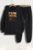 Unisex Fine Baskılı Eşofman Takımı - 1