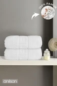 2'li Hotel Banyo Havlusu - 70x140 Cm, 490 Gr, %100 Pamuk, Spa Ve Otel Havlusu, Günlük Kullanıma Uygun - 1
