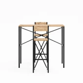 Gzl Bar Masa Bar Sandalye Yemek Masa Sandalye Takımı Çam 1579 thumbnail 5