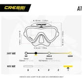 Cressi A1 Yetişkin Dalış Maskesi Siyah-Grafit - 2