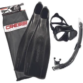 Cressi Pro Star Siyah Palet Maske Şnorkel Seti NO:45-46 - 1