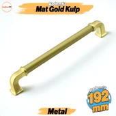 Alfa Metal Mat Gold Altın Kulp 192 mm Mobilya Çekmece Mutfak Dolabı Dolap Kapak Kulpları Kulb Kulpu thumbnail 1