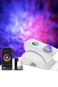 Quenlite QC-626 Akıllı Galaxy Projektör Parti Işık Alexa Google Home ile Çalışır LED Gece Lambası - 1