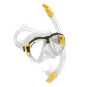 Cressi Matrix-Gamma Yetişkin Maske Şnorkel Seti Sarı thumbnail 2