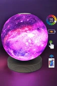 Quenlite QC-426 Led AY Gece Lambası Işık 3D Galaksi  Dolunay Görünüm 15 cm Çap - 2