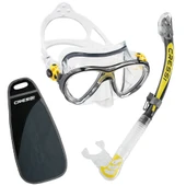 Cressi Big Eyes Evolution+Alpha Ultra Dry Maske Şnorkel Seti Şeffaf-Sarı - 3
