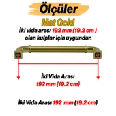 Alfa Metal Mat Gold Altın Kulp 192 mm Mobilya Çekmece Mutfak Dolabı Dolap Kapak Kulpları Kulb Kulpu thumbnail 3