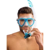 Cressi Ocean-Gamma Yetişkin Maske Şnorkel Seti Şeffaf-Açık Mavi - 6