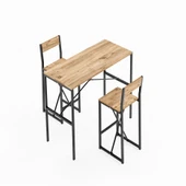 Gzl Bar Masa Bar Sandalye Yemek Masa Sandalye Takımı Çam 1579 thumbnail 4