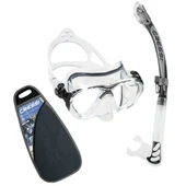 Cressi Big Eyes Evolution+Alpha Ultra Dry Maske Şnorkel Seti Şeffaf-Siyah - 1