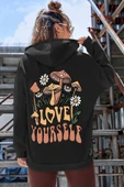 Unisex Oversize Love Yourself Baskılı Sweatshirt thumbnail 5