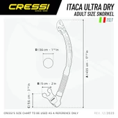Cressi Itaca Ultra Dry Şnorkel Siyah-Sarı - 4