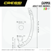 Cressi Fiji-Gamma Yetişkin Maske Şnorkel Seti Şeffaf-Koyu Mavi - 4