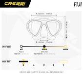 Cressi Fiji-Gamma Yetişkin Maske Şnorkel Seti Şeffaf-Koyu Mavi - 7