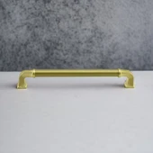 Alfa Metal Mat Gold Altın Kulp 128 mm Mobilya Çekmece Mutfak Dolabı Dolap Kapak Kulpları Kulb Kulpu thumbnail 8