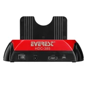 Everest HDC-385 Harici Usb 2.0 2.5- 3.5 IDE+SATA Hdd + Kart Okuyucu Docking - 2
