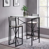 Gzl Bar Masa Bar Sandalye Yemek Masa Sandalye Takımı Beyaz 1580 thumbnail 1