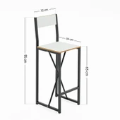 Gzl Bar Masa Bar Sandalye Yemek Masa Sandalye Takımı Beyaz 1580 thumbnail 9