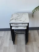 Lara Tekerlekli Zigon Sehpa Takımı Salon Oturma Salonu Ofis - 2