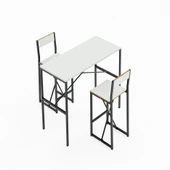 Gzl Bar Masa Bar Sandalye Yemek Masa Sandalye Takımı Beyaz 1580 thumbnail 6